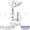 Grohe 32628A01 Mixer Spare Tech Diagram