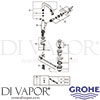 Grohe 32628BE1-GEN1 Mixer Spare Diagram
