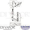 Grohe 32628GL1 Mixer Spare Tech Diagram
