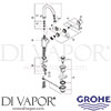 Grohe 32629 Mixer Spare Tech Diagram