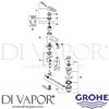 Grohe 32631 Mixer Spare Tech Diagram
