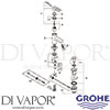 Grohe 3263100E Mixer Spare Tech Diagram