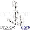 Grohe 32631KS0 Mixer Spare Tech Diagram