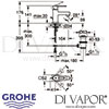 Grohe Quadra Basin Mixer XS-Size Dimensions