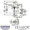 Grohe Quadra Single-Lever Basin Mixer XS-Size Dimensions
