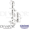 Grohe 32632LS0 Mixer Spare Tech Diagram
