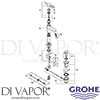 Grohe 32633KS0 Mixer Spare Diagram