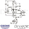 Grohe Quadra Single-Lever Basin Mixer XL-Size Dimensions