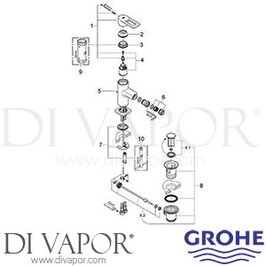 Grohe 32636 Quadra Bidet Mixer (1/2 Inch) Spare Parts