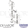 Grohe 32636LS0 Mixer Spare Tech Diagram