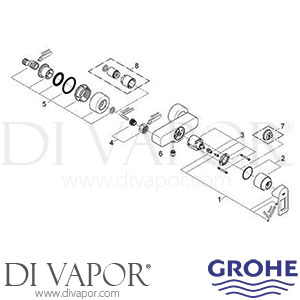 Grohe 32637 Quadra Single Lever Shower Mixer (1/2 Inch) Spare Parts