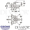 Grohe Quadra Single-Lever Bath Mixer Dimensions