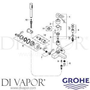 Grohe 32639 Quadra Single Lever Bath / Shower Mixer (1/2 Inch) Spare Parts