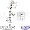 Grohe 3264300A Mixer Spare Daigram