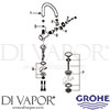 Grohe 32647003 Mixer Spare Tech Diagram