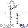 Grohe 32647AL3 Mixer Spare Tech Diagram