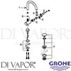 Grohe 32647DC3 Mixer Spare Tech Diagram