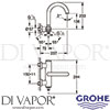 Grohe 32652DC3 Mixer Spare Diagram