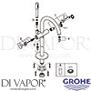 Grohe 32653003 GEN1 Mixer Spare Tech Diagram