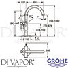 Grohe 32653AL3 Mixer Spare Diagram