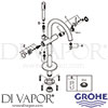 Grohe 32653DC3 Mixer Spare Tech Diagram
