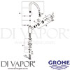 Grohe 32661000 Mixer Spare Tech Diagram