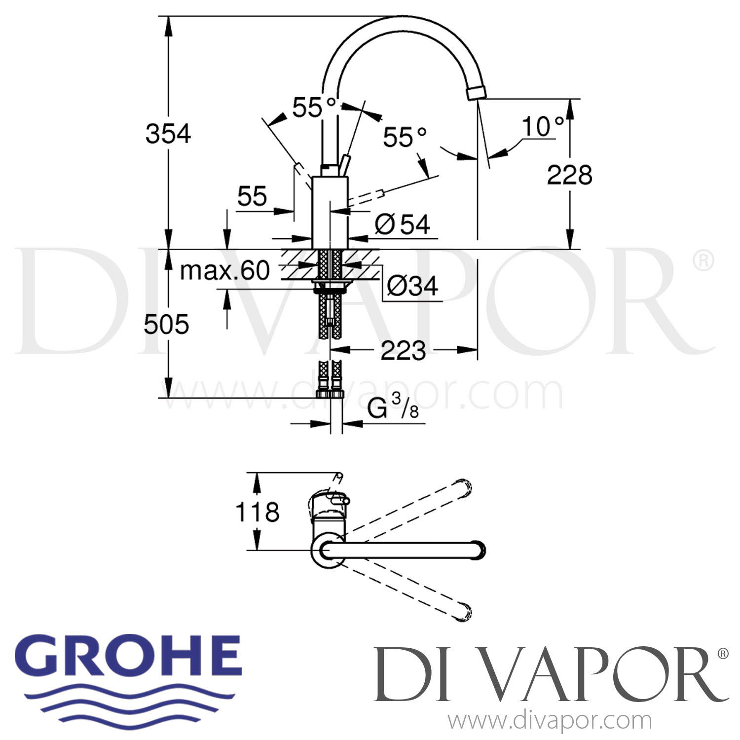 Grohe 32661DC1 Concetto Kitchen Tap Spare Parts