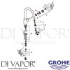 Grohe 32665001 Mixer Spare Tech Diagram