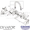 Grohe 32667000 Mixer Spare Tech Diagram