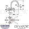 Grohe Concetto Single-Lever Sink Mixer Dimensions
