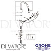 Grohe 32670000 Mixer Spare Tech Diagram