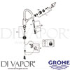 Grohe 32671002 Mixer Spare Tech Diagram