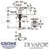 Grohe Ondus Single-Lever Bidet Mixer M-Size Dimensions