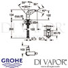 Grohe Ondus Single-Lever Bidet Mixer M-Size Dimensions