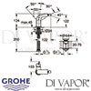 Grohe Ondus Single-Lever Bidet Mixer M-Size Dimensions