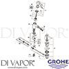 Grohe 32698001 Mixer Spare Tech Diagram