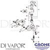 Grohe 32743000 Mixer Spare Diagram
