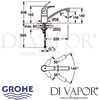 Grohe Euroeco Single-Lever Sink Mixer Tap Dimensions