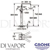 Grohe 32754002 Mixer Spare Diagram