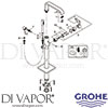 Grohe 32754002 Mixer Spare Tech Diagram