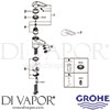 Grohe 32762000 Mixer Spare Tech Diagram