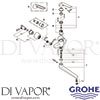 Grohe 32775000 Mixer Spare Tech Diagram
