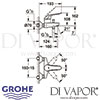 Grohe Euroeco Special Single-Lever Bath Shower Mixer Dimensions
