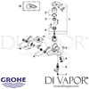 Grohe Euroeco Special Single-Lever Bath Shower Mixer Spares