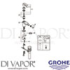 Grohe 32822000 Mixer Spare Tech Diagram
