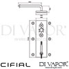 Cifial M3 Recessed Wall Fixed Manual Shower 6 Body Jets 3 Outlets Dimensions