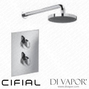 Cifial 32843M3-625 Techno M3 Shower Kit Euro Concealed Shower Valve with Showerhead Spare Parts