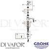 Grohe 32844000 Mixer Spare Tech Diagram