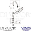 Grohe 32845000 Mixer Spare Tech Diagram