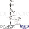 Grohe 32848000 Mixer Spare Tech Diagram